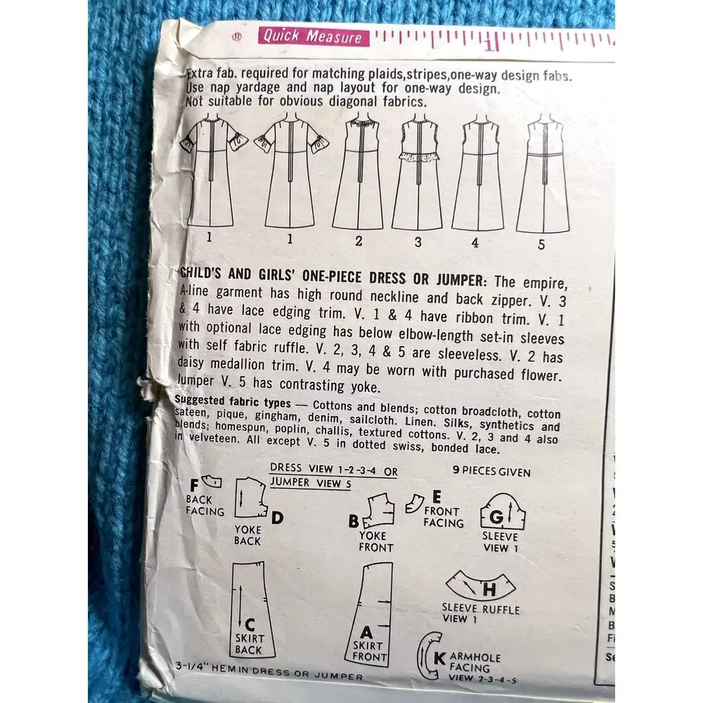 Simplicity 6903 Sewing pattern Girls dress A line skirt size 12